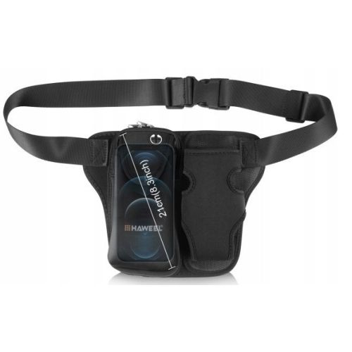 Поясная сумка для бега, фитнеса Haweel черная