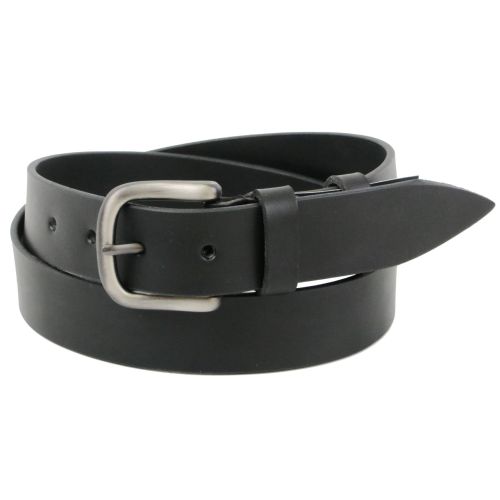 Длинный мужской кожаный ремень, батал под джинсы Skipper  черный 3,8 см