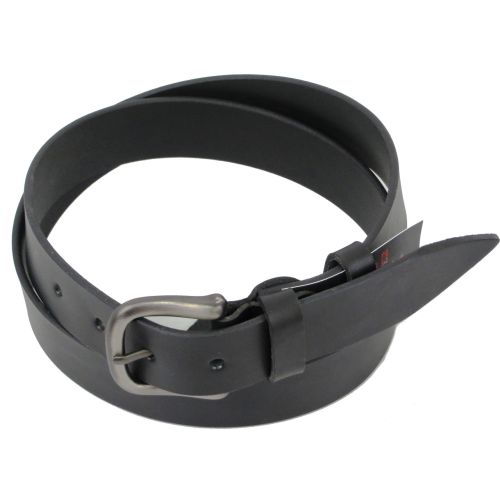 Длинный мужской кожаный ремень, батал под джинсы Skipper  черный 3,8 см