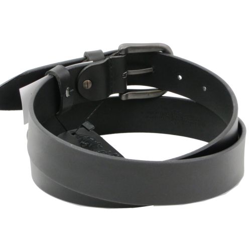 Длинный мужской кожаный ремень, батал под джинсы Skipper  черный 3,8 см