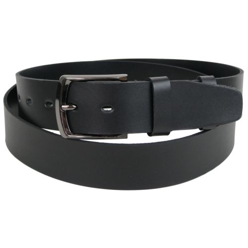 Мужской длинный кожаный ремень, батал для джинс Skipper черный