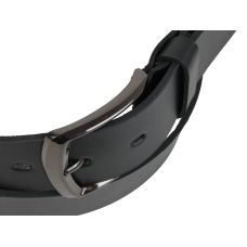 Мужской длинный кожаный ремень, батал для джинс Skipper черный