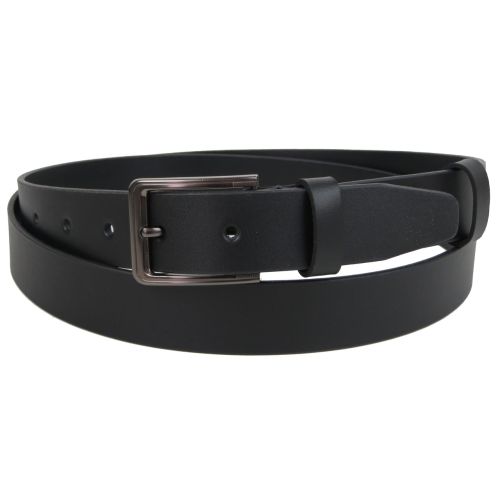 Длинный мужской кожаный ремень, батал для брюк Skipper черный