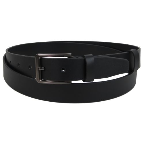 Длинный мужской кожаный ремень, батал для брюк Skipper черный