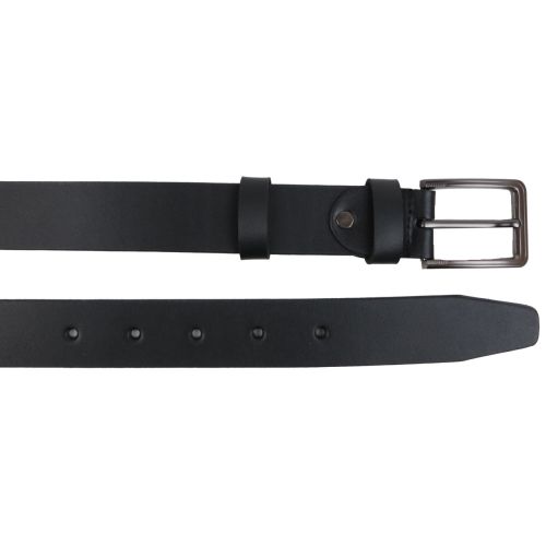 Длинный мужской кожаный ремень, батал для брюк Skipper черный