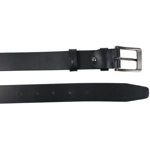 Длинный мужской кожаный ремень, батал для брюк Skipper черный