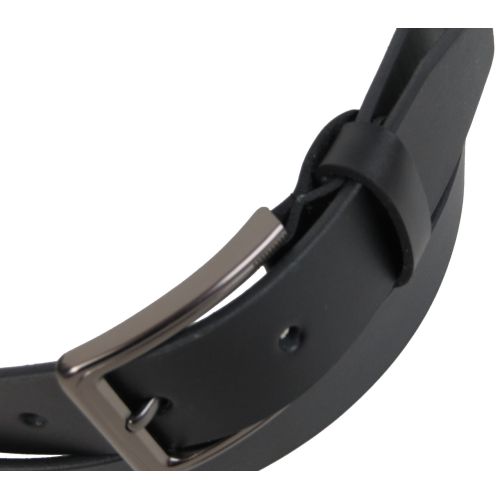 Длинный мужской кожаный ремень, батал для брюк Skipper черный