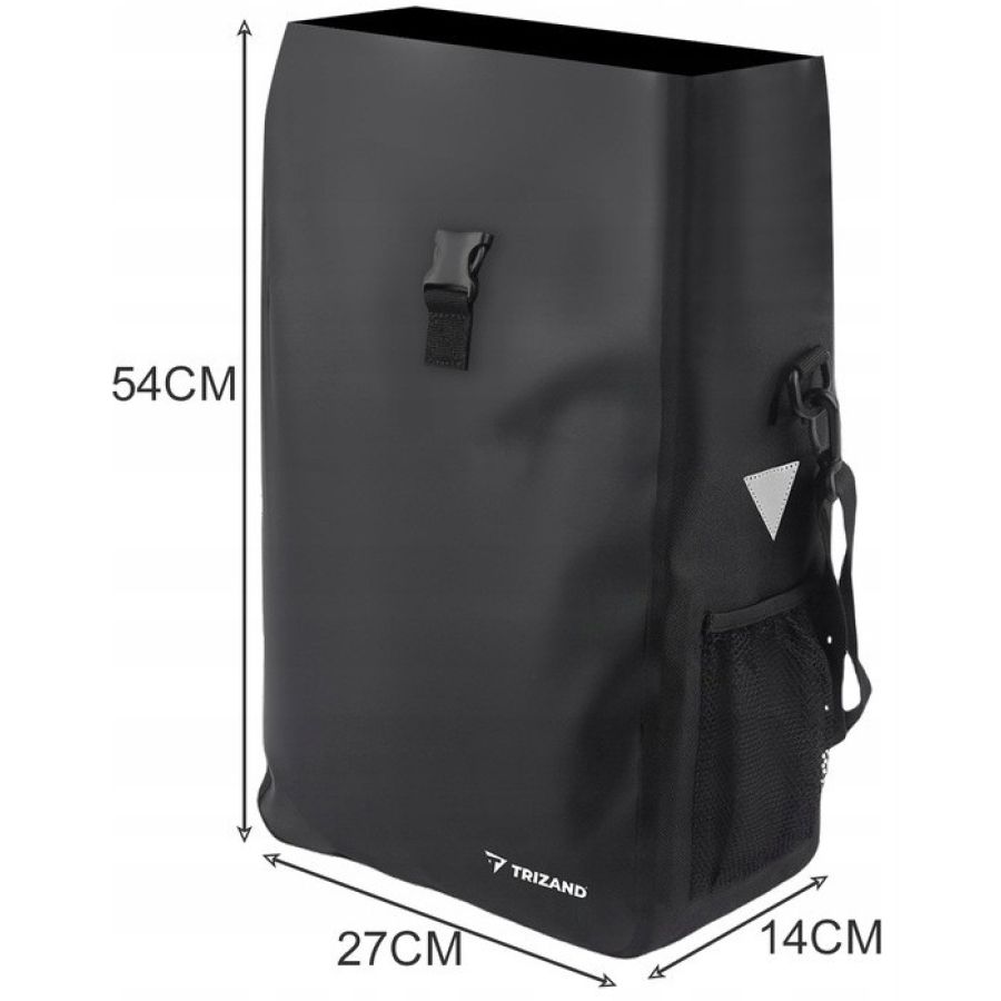 Багажная велосумка, велосипедная сумка 15L Trizand черная
