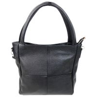 Женская кожаная сумка на двух ручках Borsacomoda 853.023 Черная