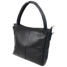 Женская кожаная сумка на двух ручках Borsacomoda 853.023 Черная