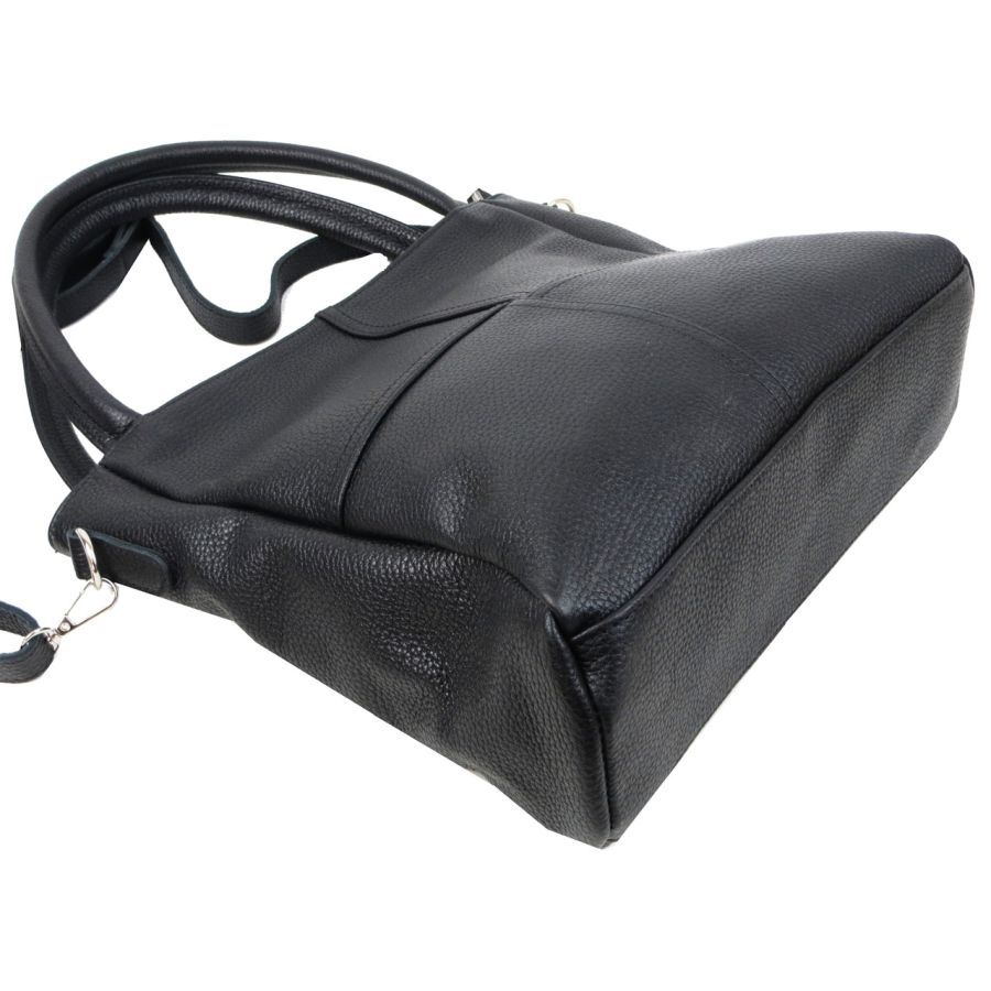 Женская кожаная сумка на двух ручках Borsacomoda 853.023 Черная
