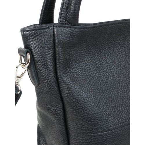 Женская кожаная сумка на двух ручках Borsacomoda 853.023 Черная