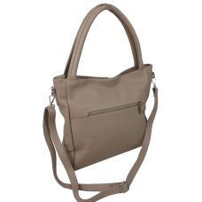 Женская кожаная сумка на двух ручках Borsacomoda 853.018 Бежевая