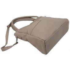 Женская кожаная сумка на двух ручках Borsacomoda 853.018 Бежевая