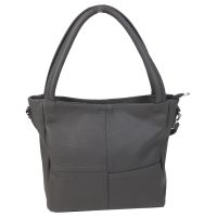 Женская кожаная сумка на двух ручках Borsacomoda 853.021 Серая