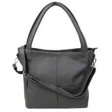 Женская кожаная сумка на двух ручках Borsacomoda 853.021 Серая