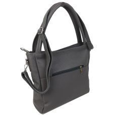 Женская кожаная сумка на двух ручках Borsacomoda 853.021 Серая