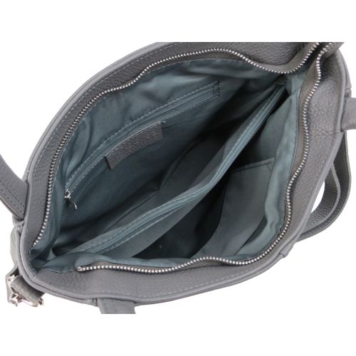Женская кожаная сумка на двух ручках Borsacomoda 853.021 Серая