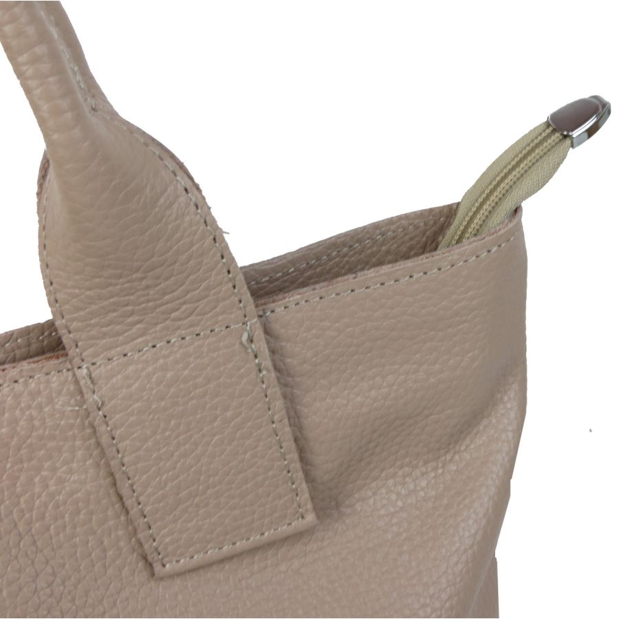 Женская кожаная сумка Borsacomoda 811.018-1 Бежевая
