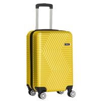 Малый пластиковый чемодан на колесах 45L GD Polo желтый