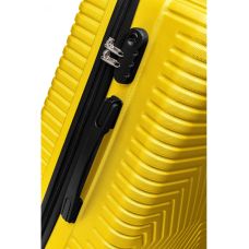 Большой пластиковый чемодан на колесах 115L GD Polo желтый