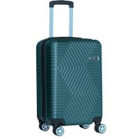 Малый пластиковый чемодан на колесах 45L GD Polo бирюзовый