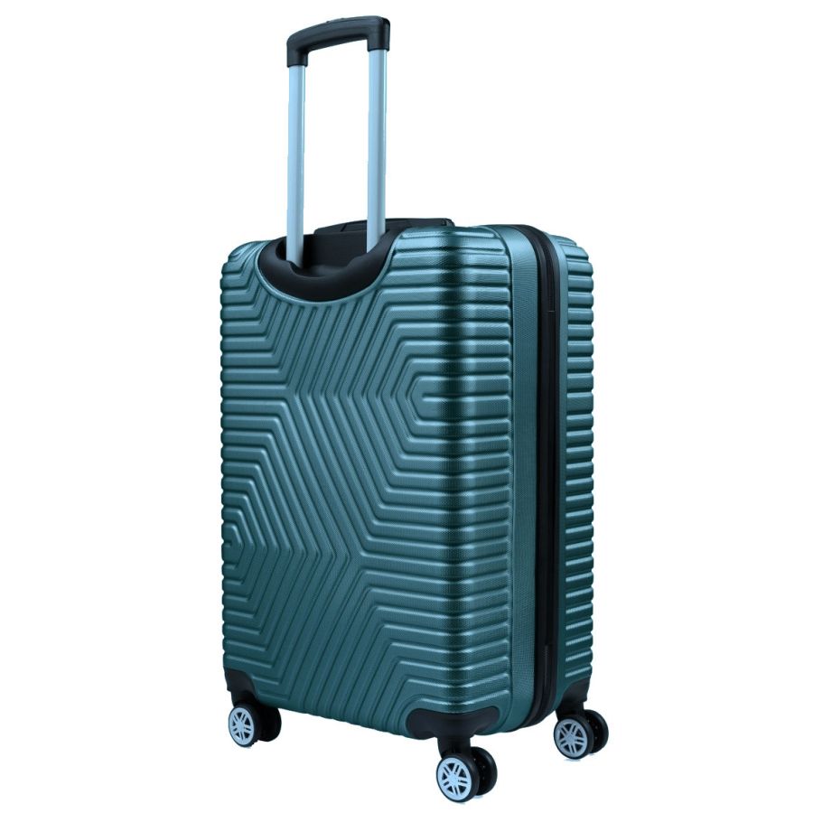 Малый пластиковый чемодан на колесах 45L GD Polo бирюзовый