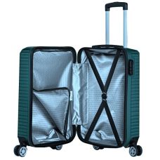 Малый пластиковый чемодан на колесах 45L GD Polo бирюзовый
