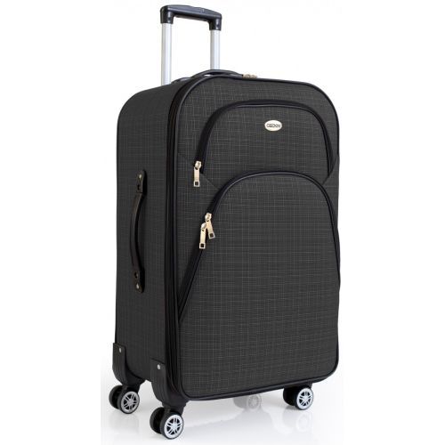 Тканевый средний чемодан на четырех колесах 67L Gedox темно-серый