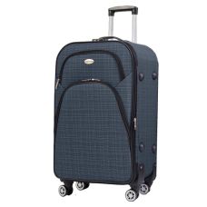Большой текстильный чемодан на колесах 100L Gedoх темно-синий