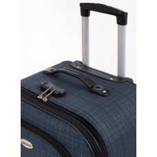 Большой текстильный чемодан на колесах 100L Gedoх темно-синий