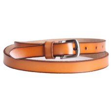 Женский узкий кожаный ремень Dovhani kt6631 Оранжевый