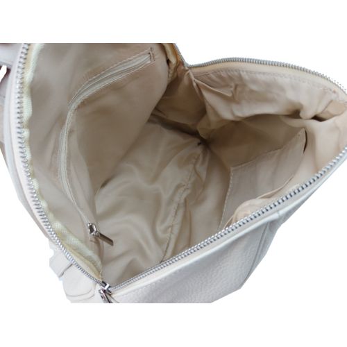 Кожаный женский рюкзак Borsacomoda 814.027 9L  Бежевый