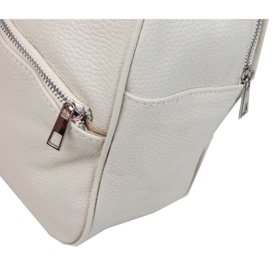 Кожаный женский рюкзак Borsacomoda 814.027 9L  Бежевый