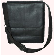 Мужская кожаная сумка, планшетка Livergy Черная