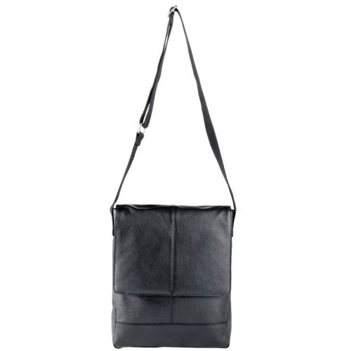 Мужская кожаная сумка, планшетка Livergy черная