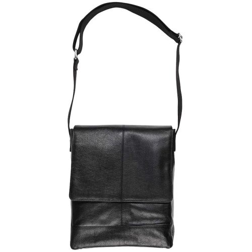 Мужская кожаная сумка, планшетка Livergy черная