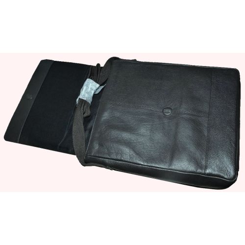 Мужская кожаная сумка, планшетка Livergy черная