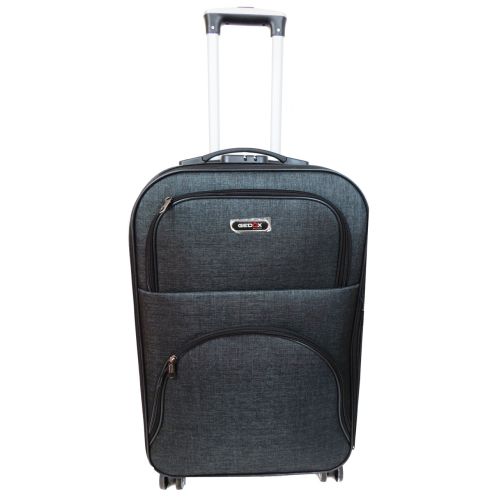Тканевый средний чемодан на колесах 67L Gedox темно-серый