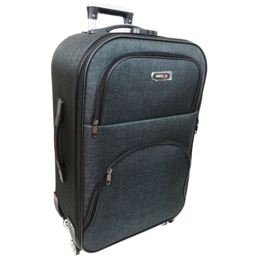 Тканевый средний чемодан на колесах 67L Gedox темно-серый