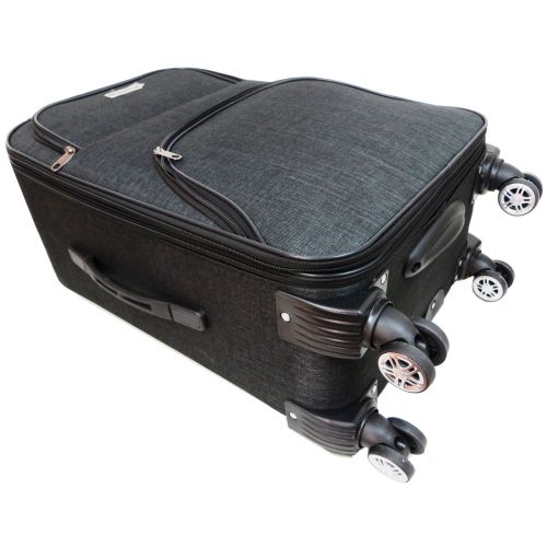 Тканевый средний чемодан на колесах 67L Gedox темно-серый