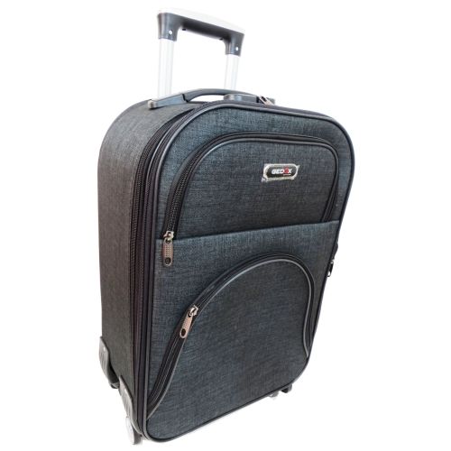 Малый тканевый чемодан на колесах 42L Gedox темно-серый