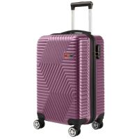 Малый пластиковый чемодан на колесах 45L GD Polo лиловый