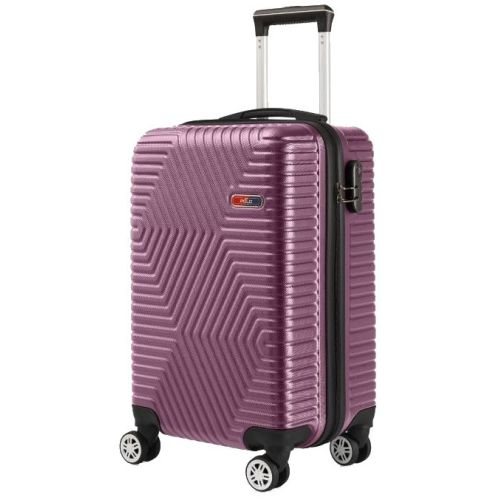 Малый пластиковый чемодан на колесах 45L GD Polo лиловый