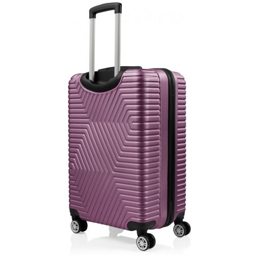 Малый пластиковый чемодан на колесах 45L GD Polo лиловый
