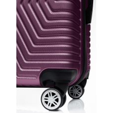 Большой пластиковый чемодан на колесах 115L GD Polo лиловый