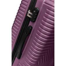 Большой пластиковый чемодан на колесах 115L GD Polo лиловый