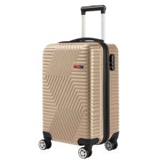 Малый пластиковый чемодан на колесах 45L GD Polo бежевый