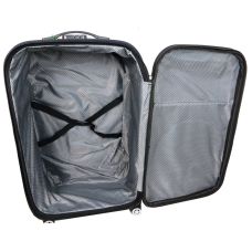 Тканевый большой чемодан на колесах 100L Gedoх темно-синий в клетку