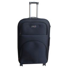 Маленький тканевый чемодан на колесах 42L Gedoх темно-серый в клетку